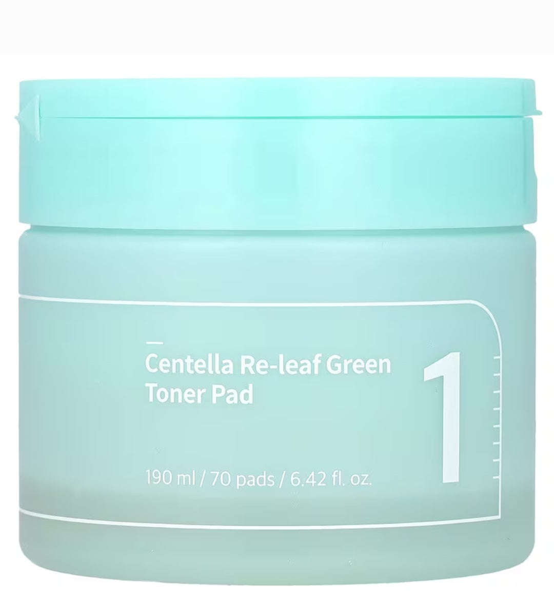 Numbuzin – No.1 Centella Re-Leaf Green Toner Pad- 190ml/ 70 pads