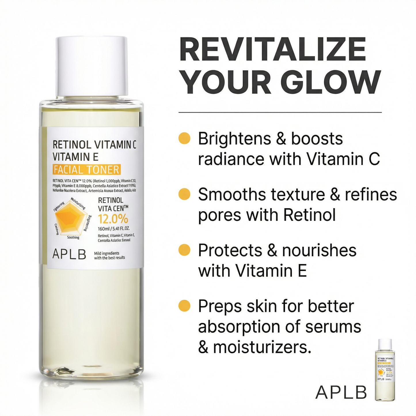 APLB – Retinol Vitamin C Vitamin E Facial Toner- 160ml