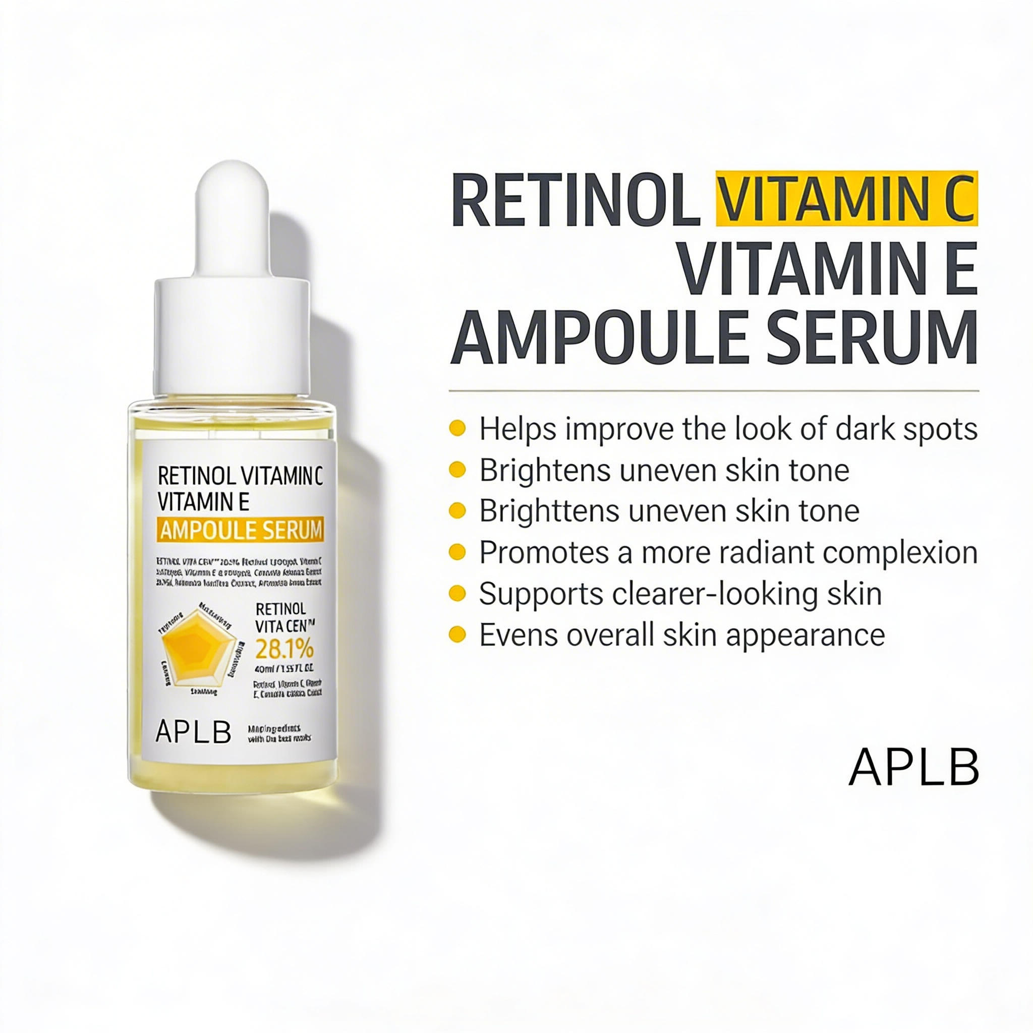 APLB – Retinol Vitamin C Vitamin E Ampoule Serum, 40ml
